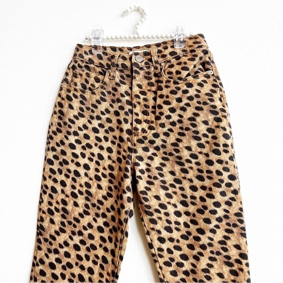 WeWoreWhat Women's Stiletto Split Hem Leopard Print Skinny Jeans High Rise 25 - Picture 4 of 6